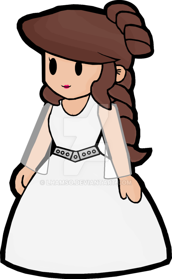 600x972 Princess Leia Paper Mario By Lhamso