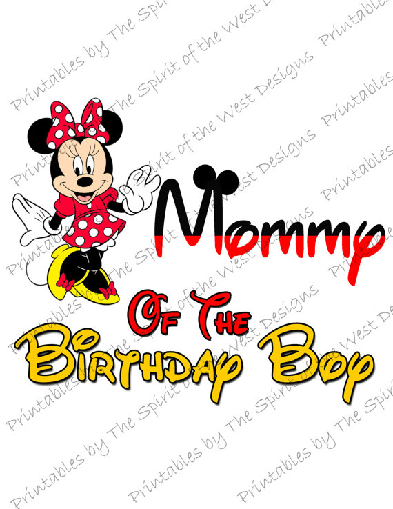 570x738 Mommy Of The Birthday Boy Minnie Mouse Iron On Image Mouse Ears