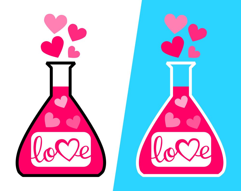 1000x794 Valentine's Day Love Potion Svg File, Love Potion Clipart Pdf