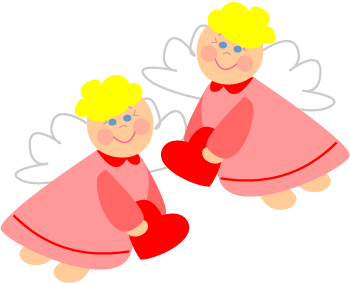 350x283 Fairy Angel Cupid Twins Valentine Graphic