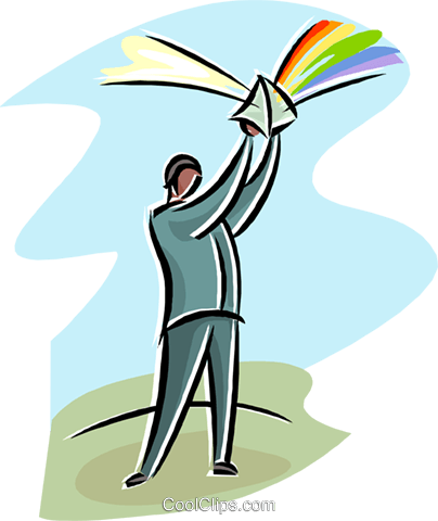 404x480 Man With A Prism Reflecting Light Royalty Free Vector Clip Art