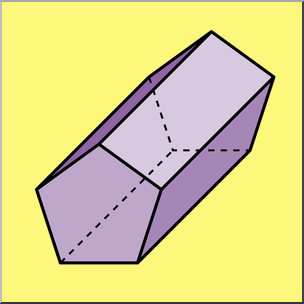 304x304 Clip Art 3d Solids Pentagonal Prism Color I Abcteach