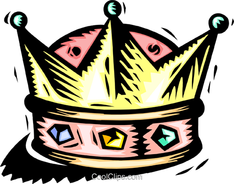 480x377 Crown Royalty Free Vector Clip Art Illustration Hous1302