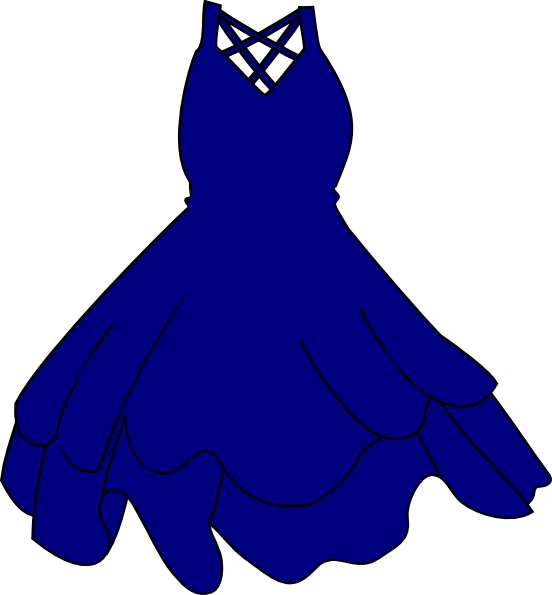 552x595 Navy Dress Clip Art