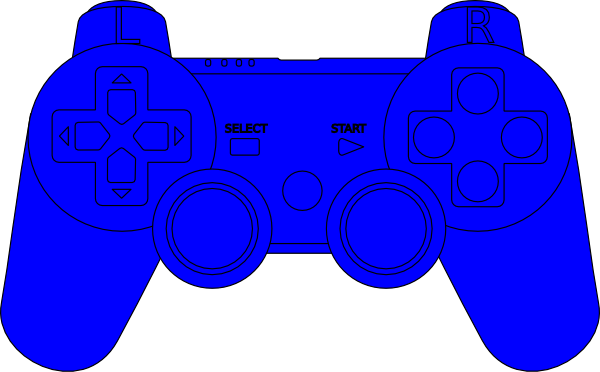600x372 Ps3 Controller Blue Clip Art