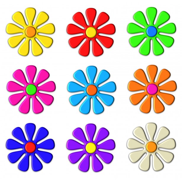 615x608 Groovy Flower Clipart