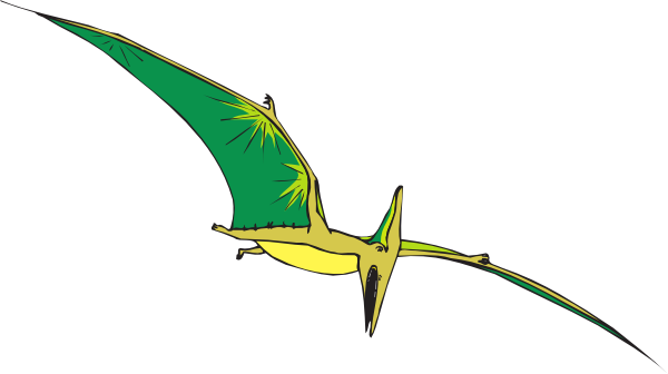 600x336 Yellow And Green Pterodactyl Clip Art
