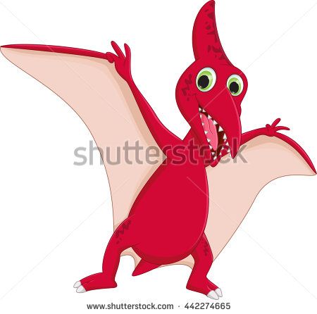 450x446 Cute Pterodactyl Cartoon Toddler Homeschool Projects