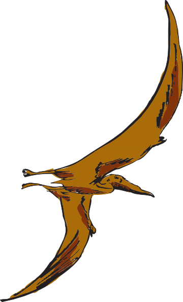 360x595 Brown Flying Pterodactyl Clip Art