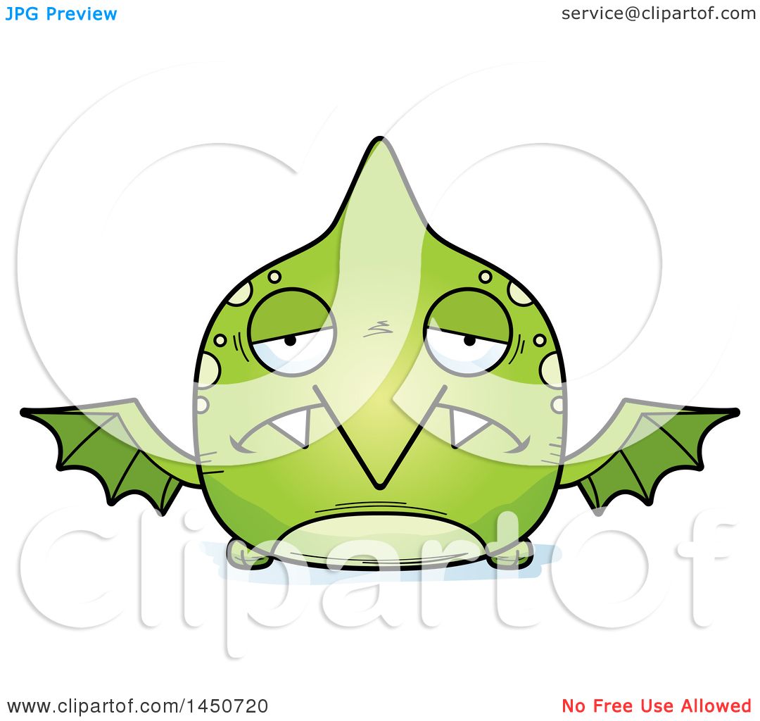 1080x1024 Clipart Graphic Of A Cartoon Sad Pterodactyl Character Mascot