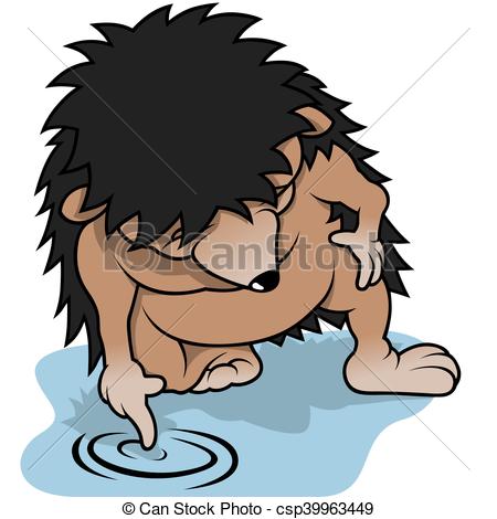 450x470 Hedgehog And Water Puddle