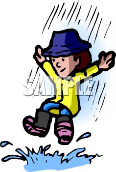 237x350 Royalty Free Clip Art Image Kid Playing In A Rain Puddle