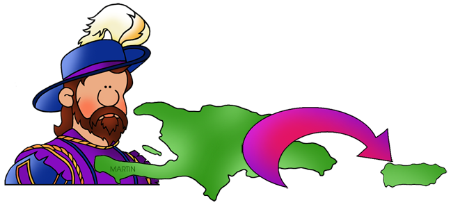 648x298 Explorers Clip Art By Phillip Martin, Ponce De And Puerto Rico
