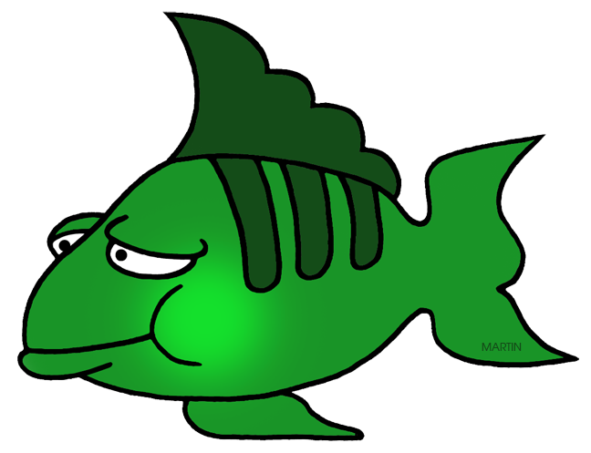 648x497 Animals Clip Art By Phillip Martin Green Fish Clipart