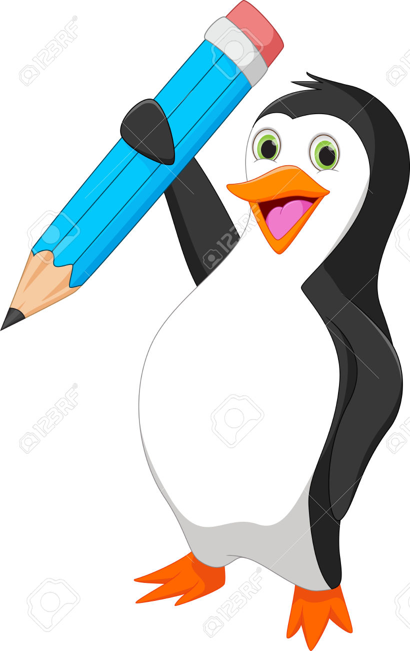 820x1300 Pencil Clipart Penguin