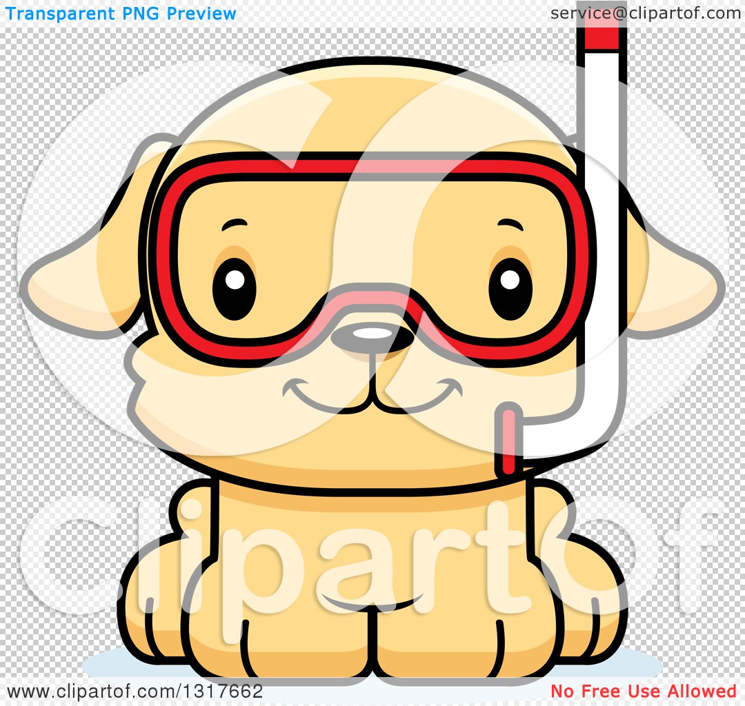 1080x1024 Animal Clipart Of A Cartoon Cute Happy Puppy Dog In Snorkel Gear