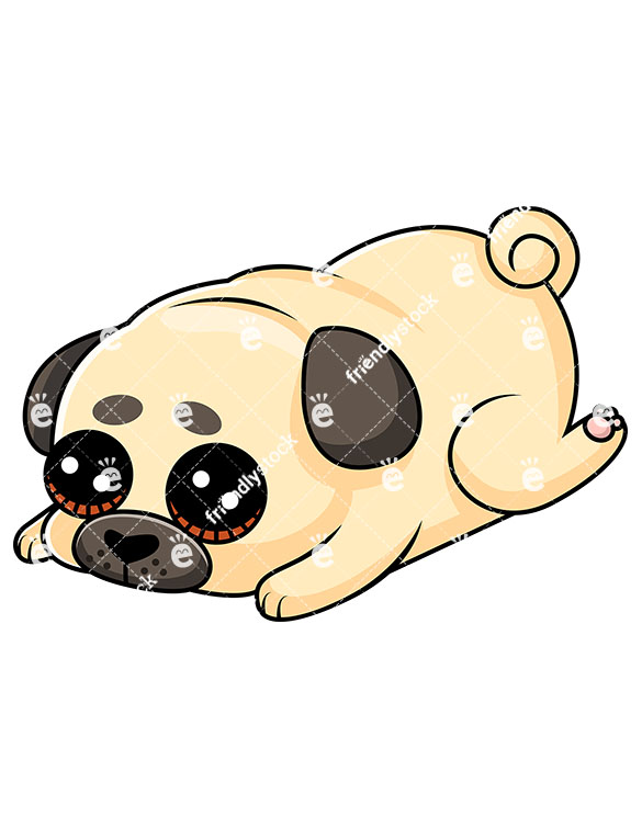 585x755 Awesome To Do Pug Clipart Cute Puppy Laying Down Feeling Guilty