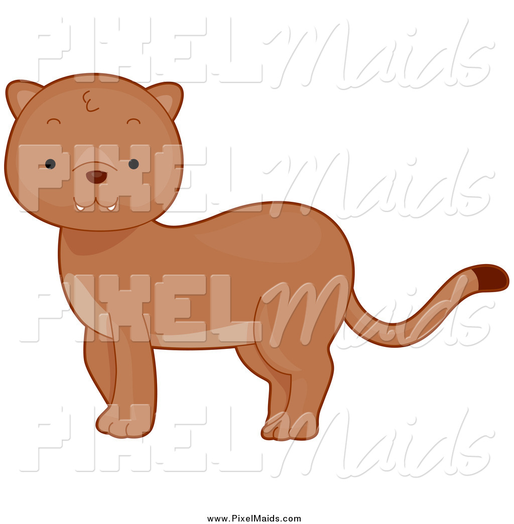 1024x1044 Clipart Of A Cute Baby Puma By Bnp Design Studio