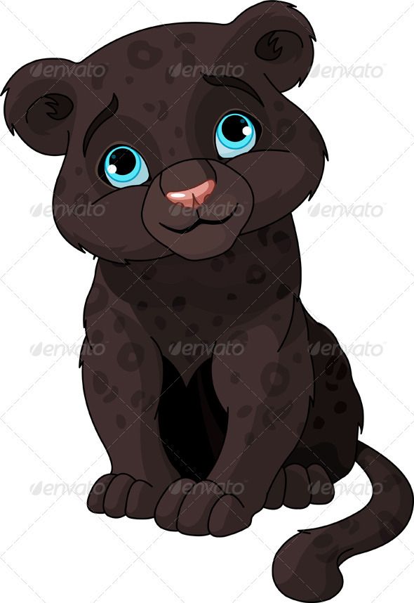 590x858 Black Panther Cub Panther Cub, Clip Art And Rock Painting