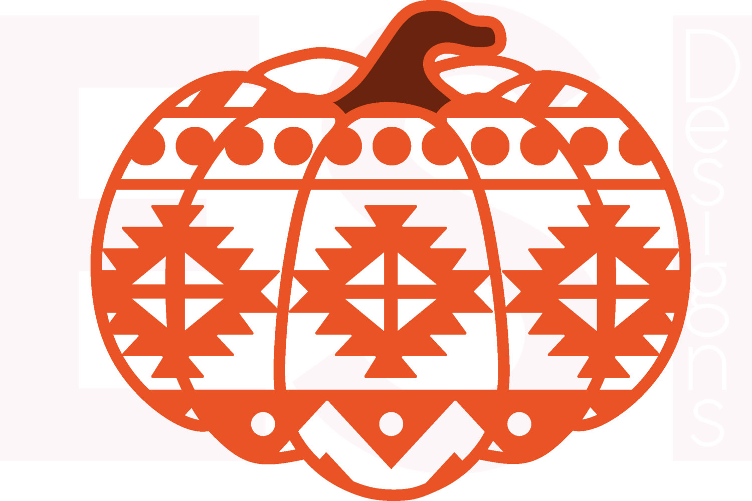 1500x1000 Pumpkin Svg Dxf Eps Aztec Cutting File For Use