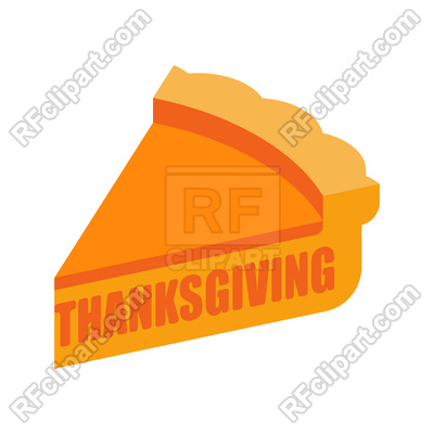 400x400 Thanksgiving Piece Of Pumpkin Pie Royalty Free Vector Clip Art