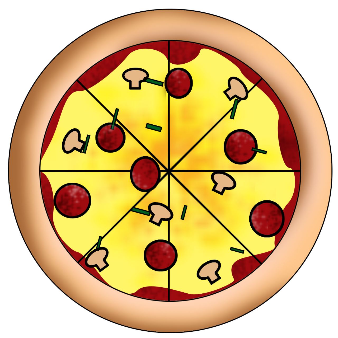 1280x1280 Pizza Clip Art Image Free