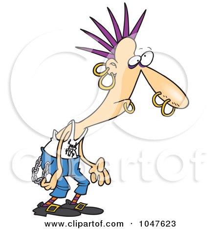 450x470 Royalty Free (Rf) Clip Art Illustration Of A Cartoon Punk Guy