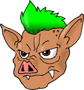 279x298 Punk Pig Clip Art