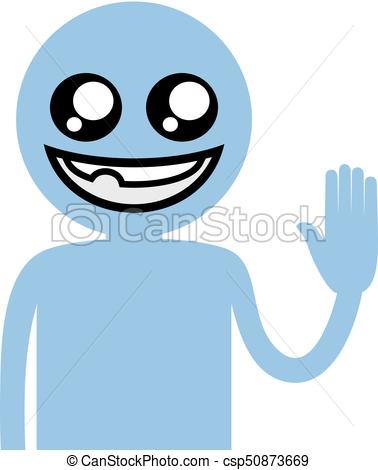 378x470 Creative Design Of Funny Blue Puppet Clip Art Vector