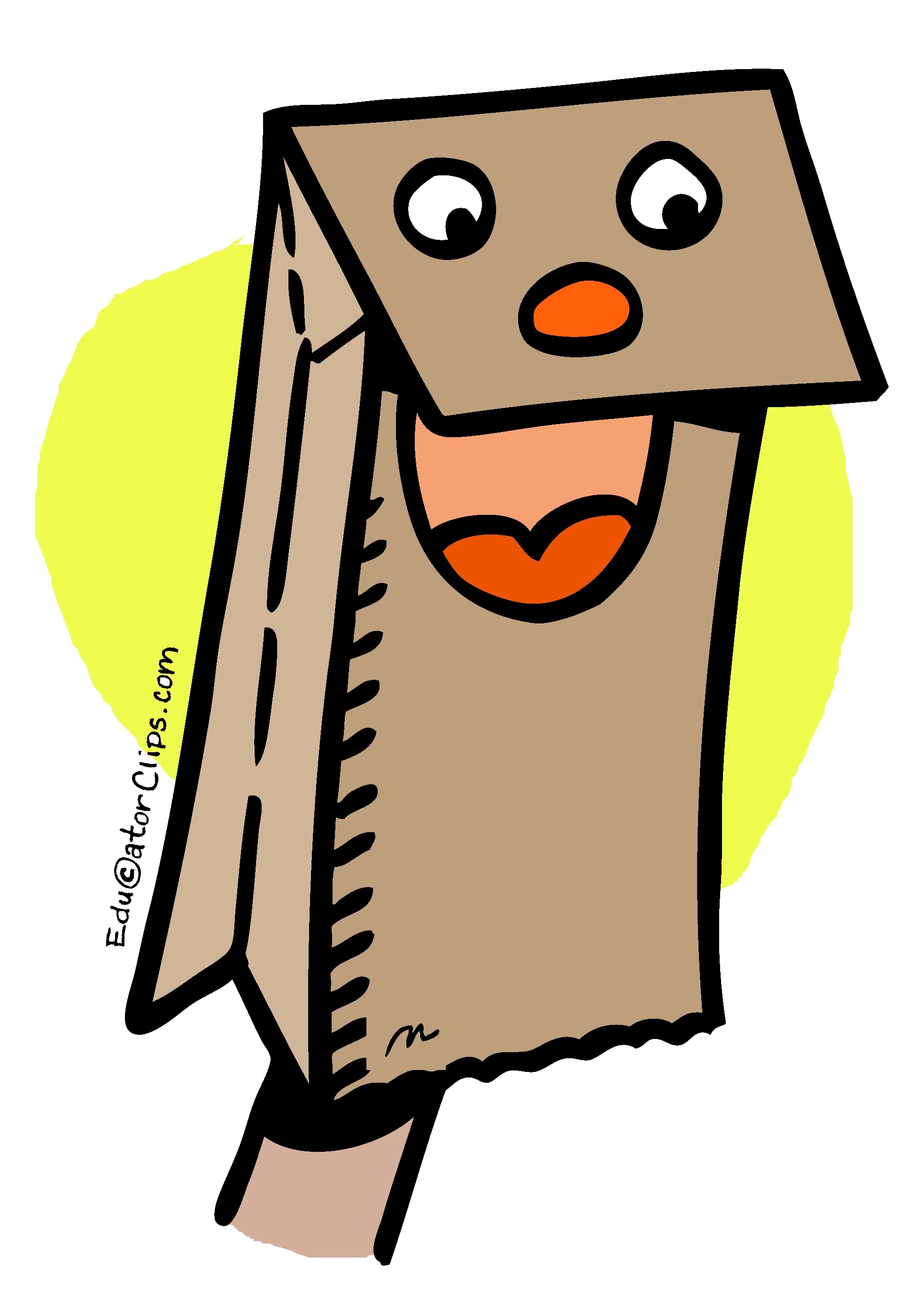 1967x2746 Paper Bag Puppet Clip Art