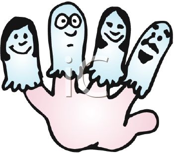 350x308 Royalty Free Clipart Image Hand With Finger Puppets