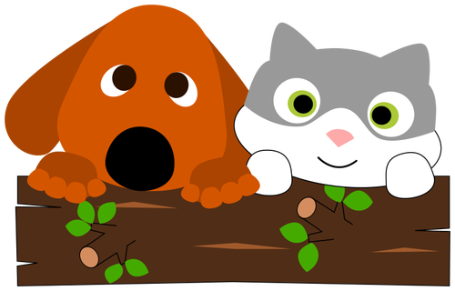 500x320 Puppy And Kitten Public Domain Vectors