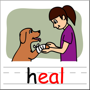 304x304 Clip Art Basic Words Eal Phonics Heal Color I