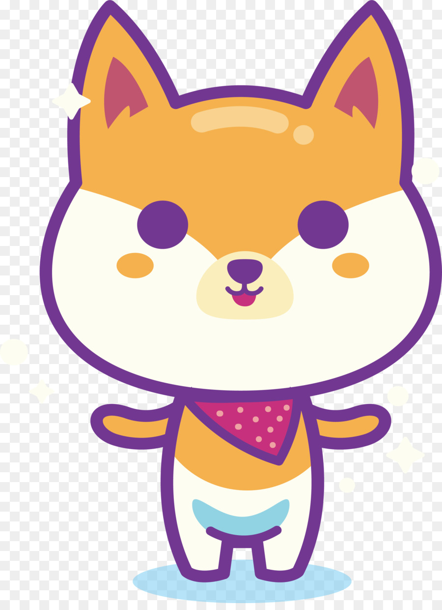 900x1240 Shiba Inu Puppy Whiskers Cartoon Clip Art