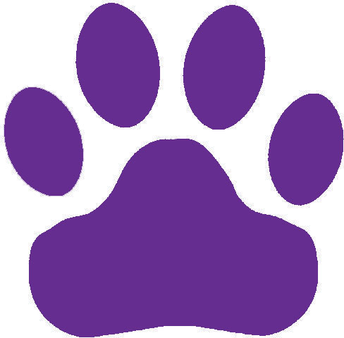 488x480 Purple Paw Print Clip Art