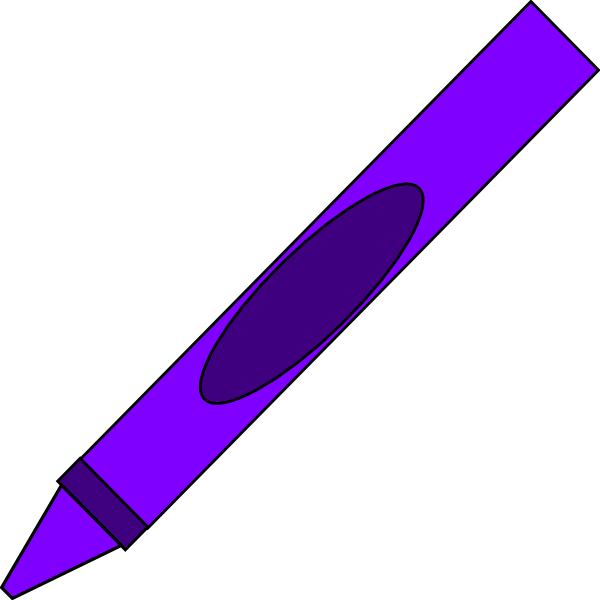 600x600 Totetude Purple Crayon Clip Art