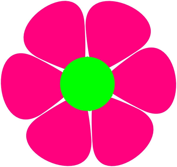 600x564 Clip Art 60s Flowers