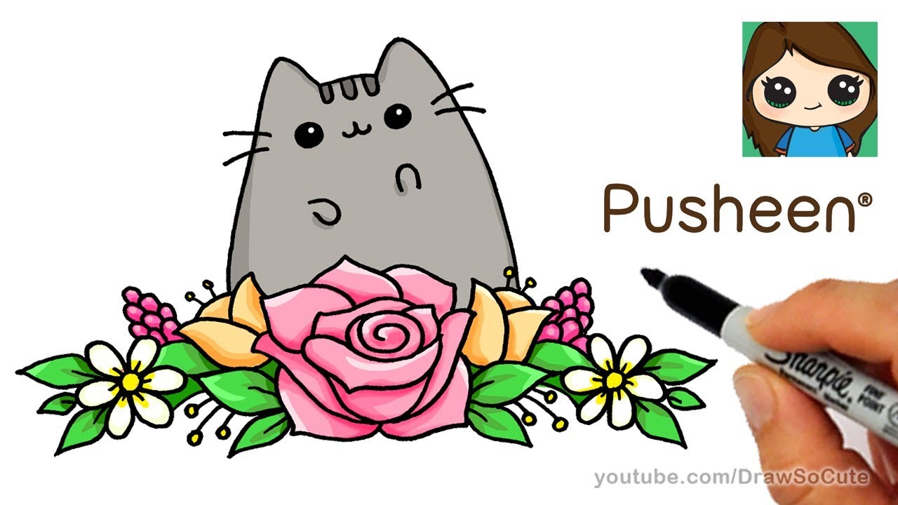 1280x720 Drawn Llama Pusheen