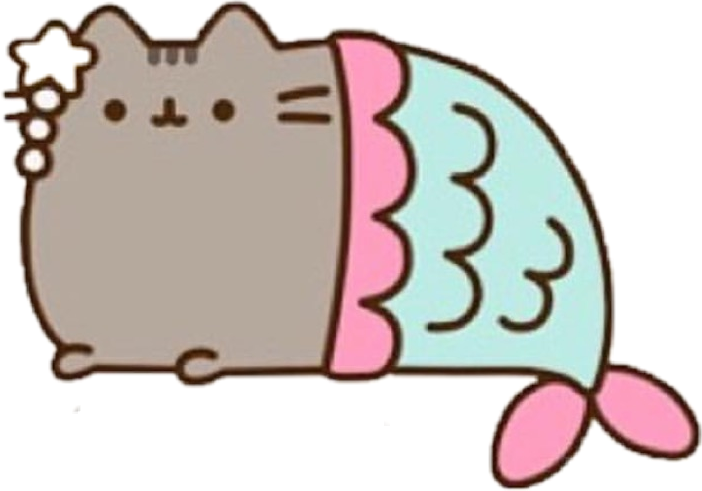 702x491 Love Martina Mermaid Pusheen Cat Sticker