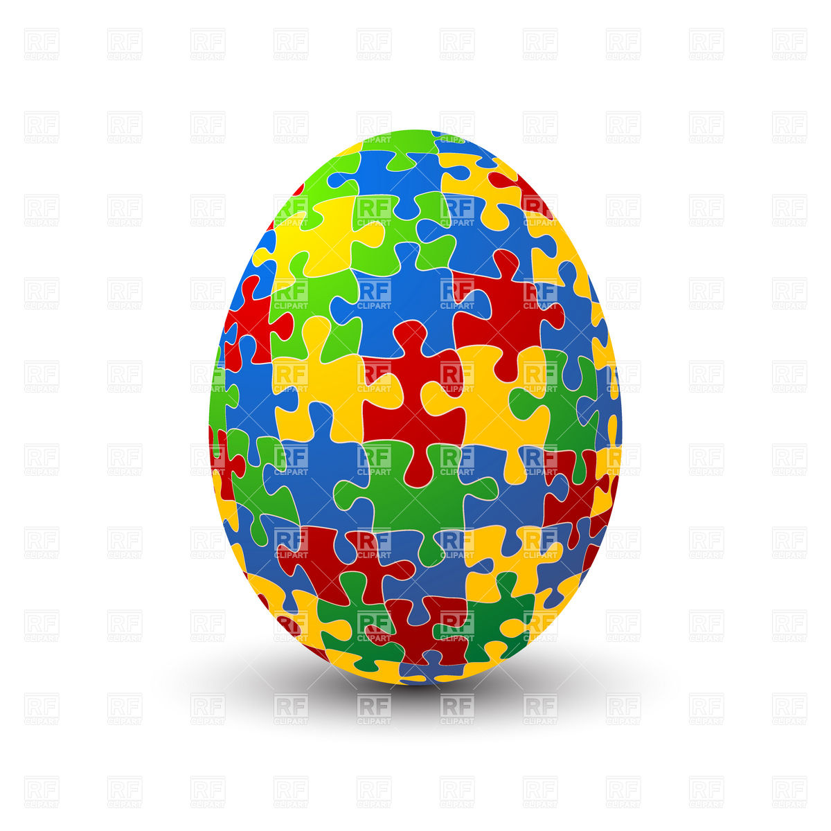 1200x1200 Jigsaw Puzzle Easter Egg Royalty Free Vector Clip Art Image