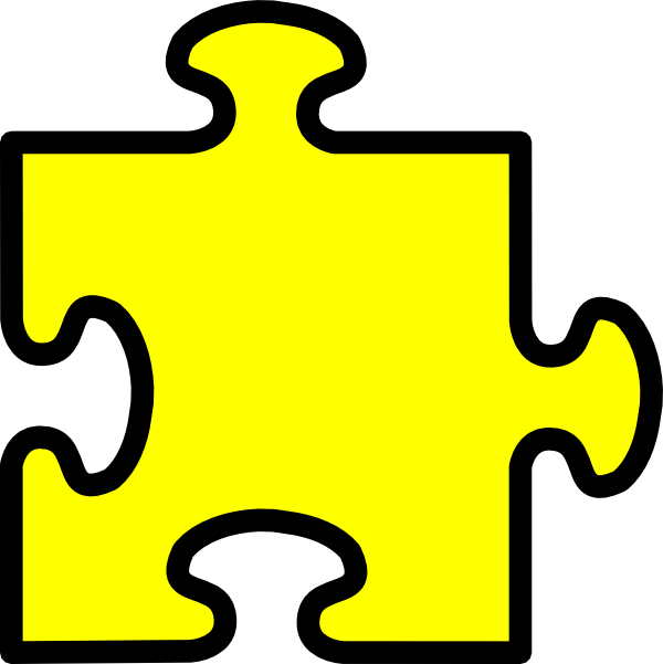 600x601 Yellow Puzzle Piece Clip Art