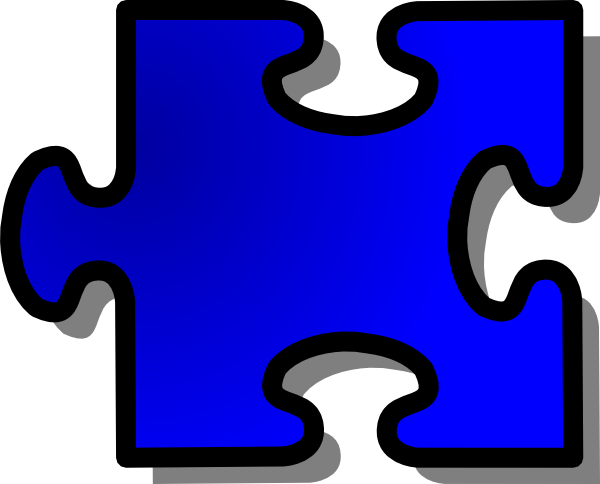 600x484 Blue Jigsaw Puzzle Piece Clip Art Free Vector 4vector