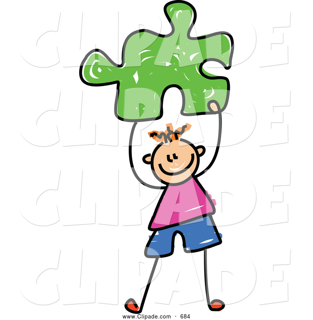 1024x1044 Clip Art Of A Cheerful Boy Holding A Green Puzzle Piece By Prawny