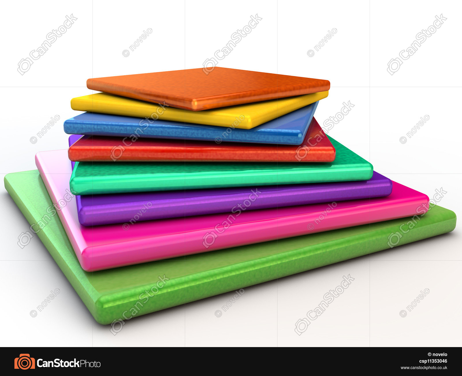 1600x1300 Layered Glossy Pyramid Over White Background Drawing