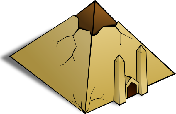 600x391 Pyramid Clip Art Free Vector 4vector