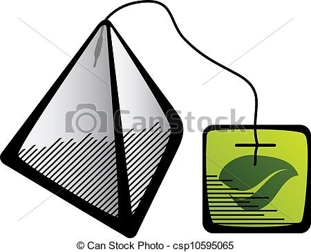 450x364 Vector Green Tea Pyramid Bag Icon Clip Art Vector