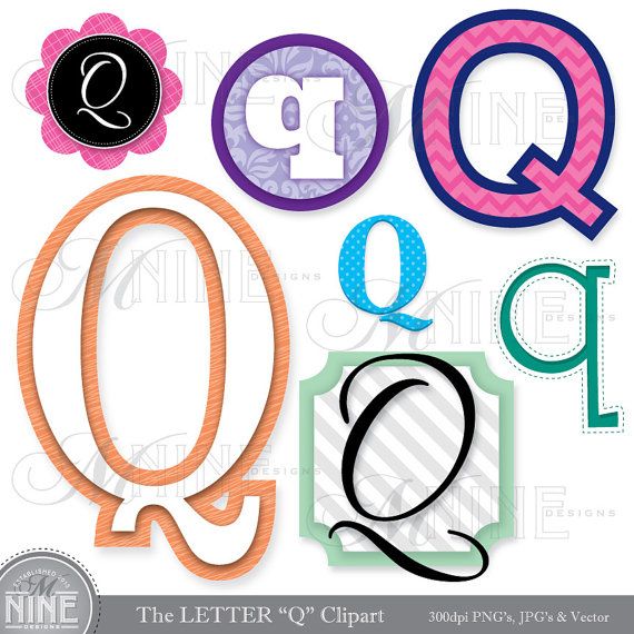 570x570 Letters Clipart Letter Q Clip Art Graphics Vector File, Instant