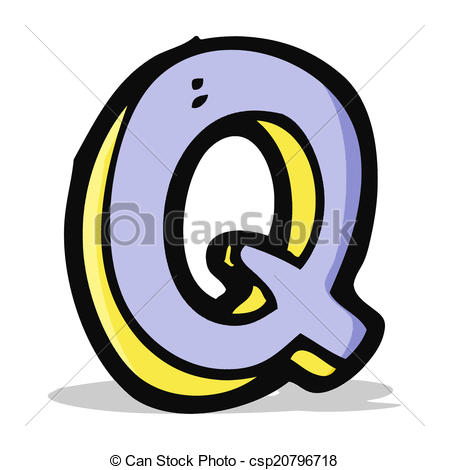 449x470 Cartoon Letter Q Vector Clip Art