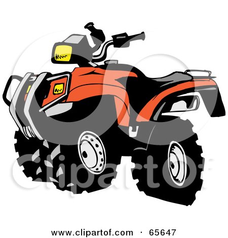 450x470 Royalty Free (Rf) Clipart Illustration Of A Black And Orange Atv