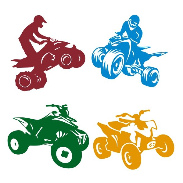 600x600 Atv Cuttable Design Cut File. Vector, Clipart, Digital